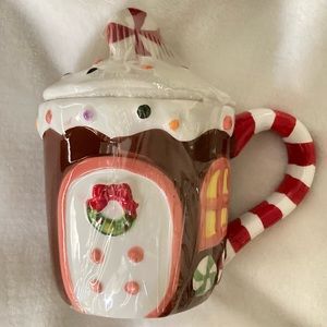 ✨NEW🎄Mr Christmas Gingerbread Shaped Mug with Topper